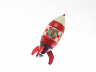 Kinderkamer lamp accessoire: Raket groot (Rood)