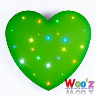 Kinderkamer lamp: Little Heart Green