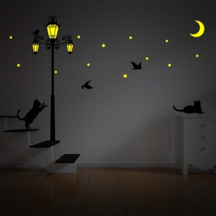 Kinderkamer lamp accessoire: Glow in the dark Streetlight