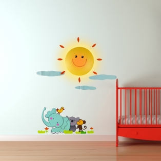 Kinderkamer lamp: wandlamp sunshine sticker