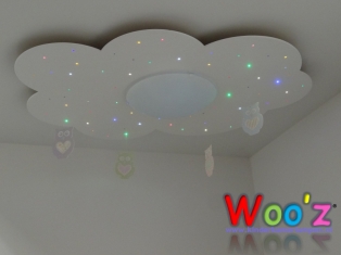 Kinderkamer lamp: Cloud sparkling white