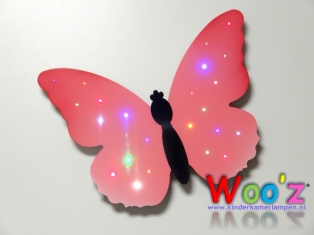 Kinderkamer lamp: Little butterfly pink