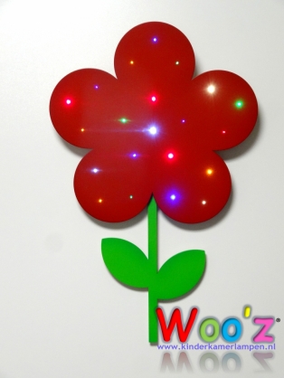 Kinderkamer lamp: Little flower red