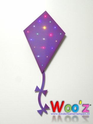 Kinderkamer lamp: Little kite Purple